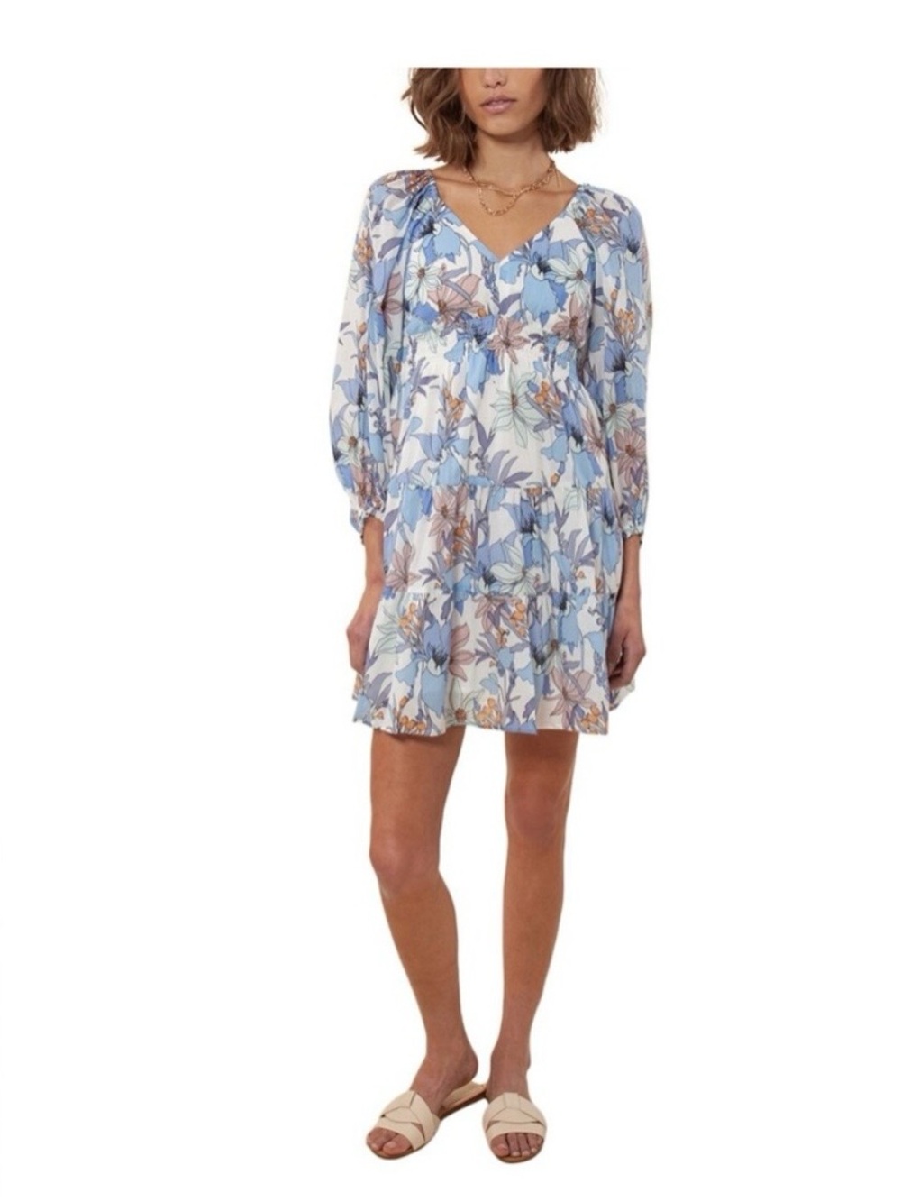 NWT Hale Bob Tiered Floral Dress Women's - XS